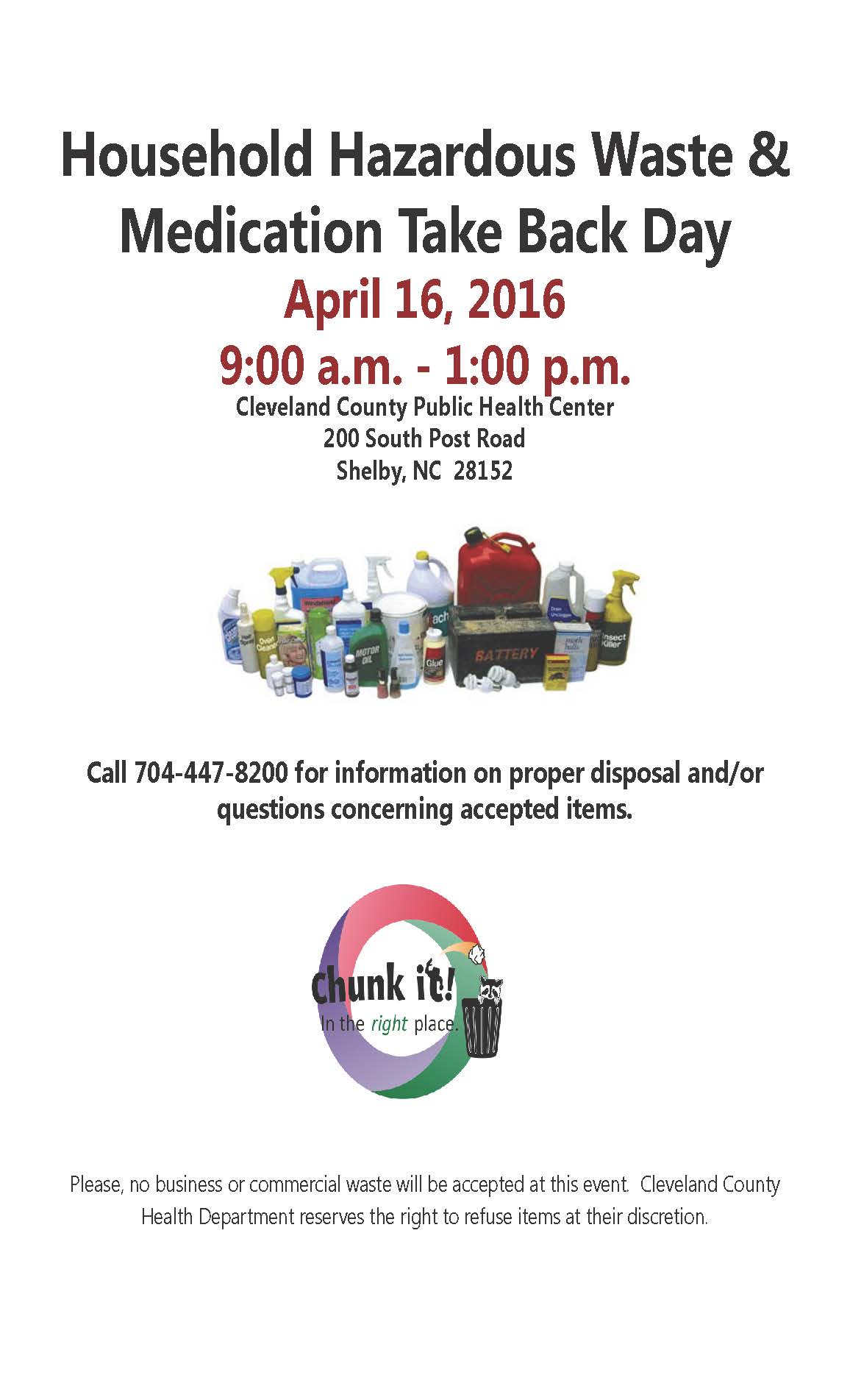 household hazardous waste & medication take back