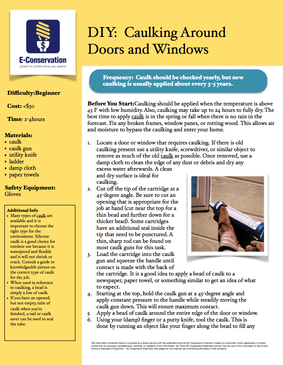 Air Sealing And Insulation Doors And Windows Nc State