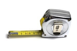A Tape measure isolated on white background