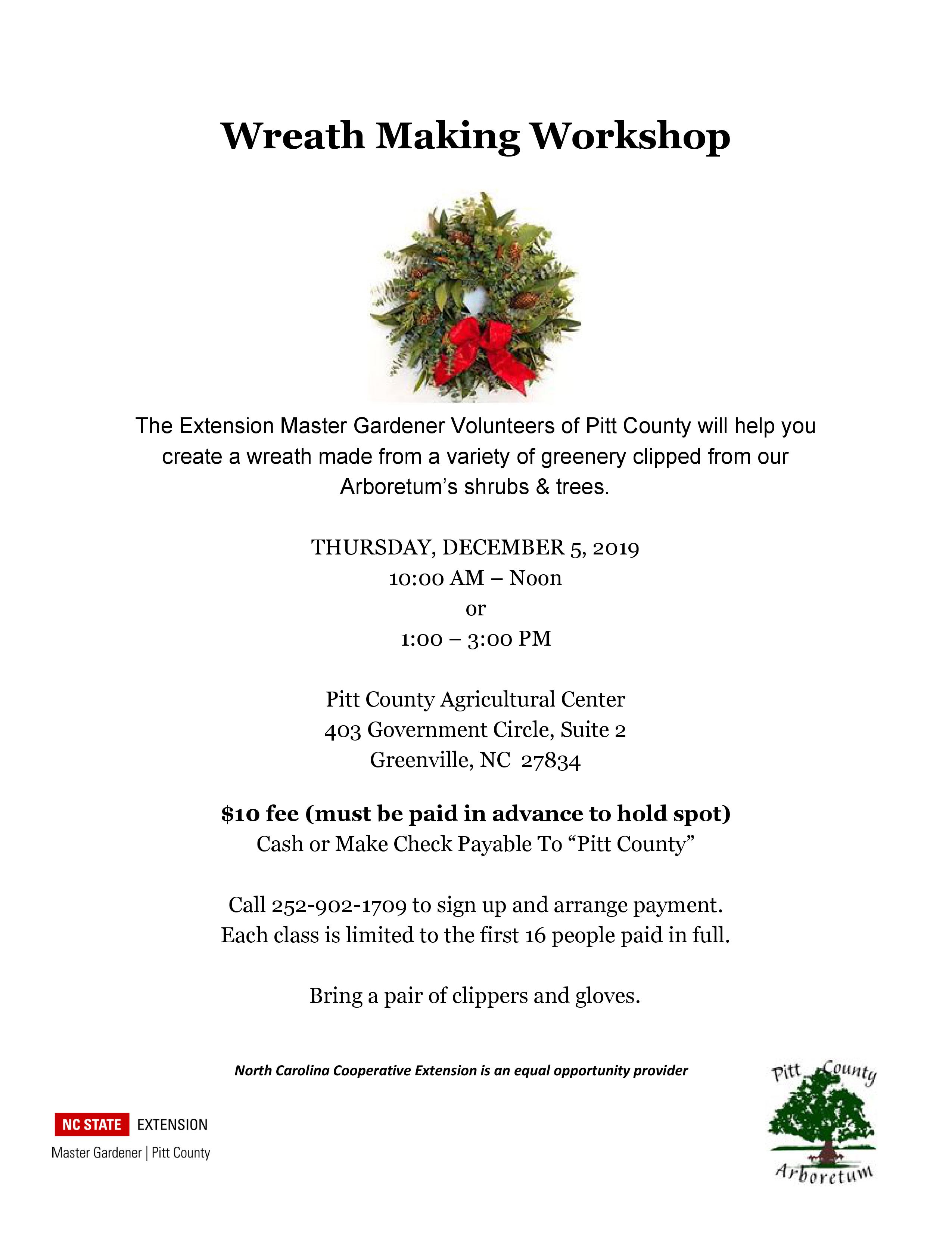 Wreath Making Workshop | N.C. Cooperative Extension