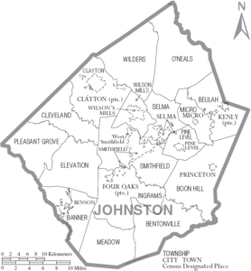 map of johnston county