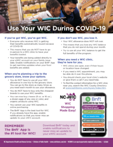 Cover photo for Use Your WIC During COVID-19