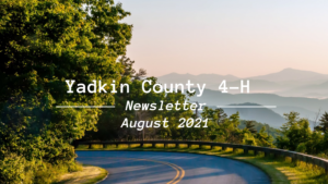 Cover photo for Yadkin County 4-H August Newsletter Is Here!