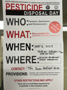 Cover photo for Pesticide Disposal Day