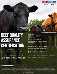 Beef Quality Assurance Certification | N.C. Cooperative Extension