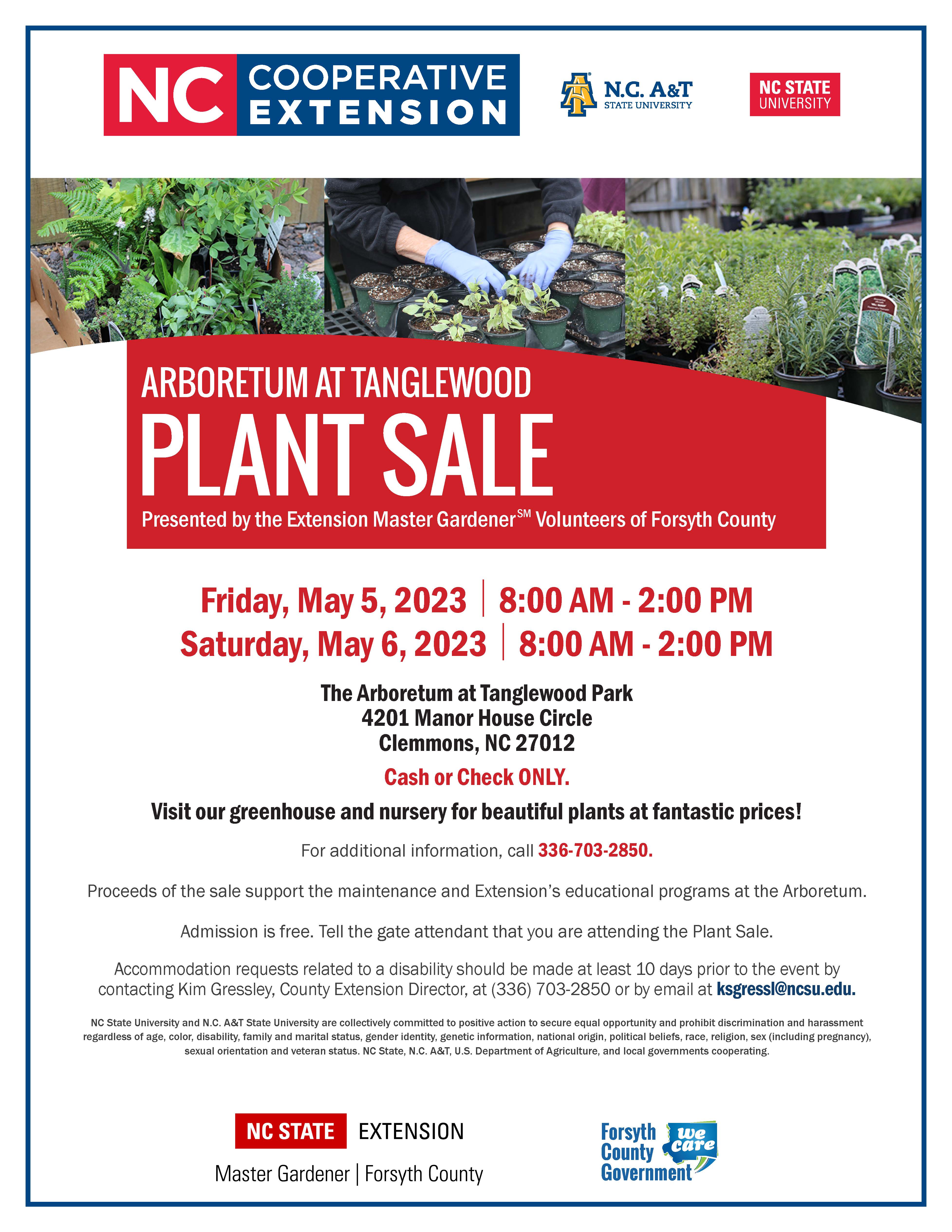 Join Us for the 2023 Spring Plant Sale! N.C. Cooperative Extension