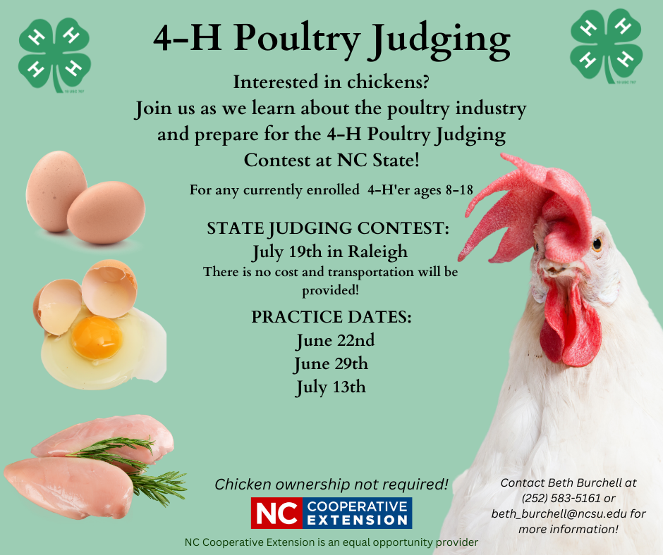 4-H Poultry Judging | N.C. Cooperative Extension