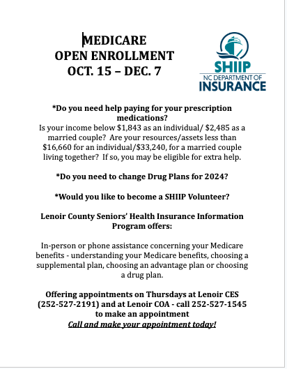 Medicare Open Enrollment 2023 | N.C. Cooperative Extension