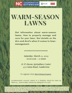 Warm season lawns