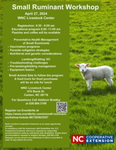 Small Ruminant Workshop Flyer