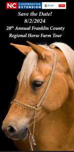 Save the date 8/2/24, 28th Regional Horse Farm Tourimage of a Palomino horse head shot