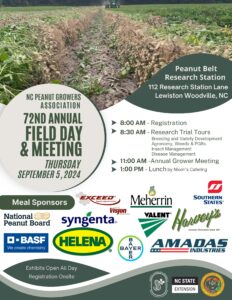 Cover photo for NC Peanut Growers Association 72nd Annual Field Day & Meeting