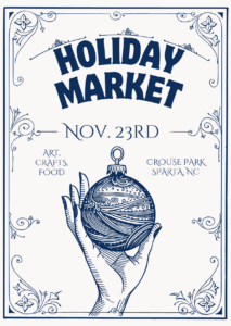 Cover photo for 5th Annual HOLIDAY MARKET - Vendor Applications Open Until November 6th!