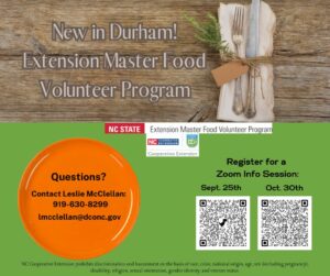 Cover photo for Virtual Info Sessions - Extension Master Food Volunteer Program