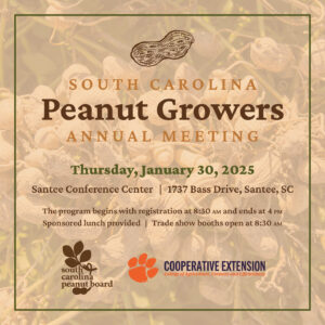 Cover photo for South Carolina Peanut Production Meeting Announcement Peanut Notes No. 250 2024