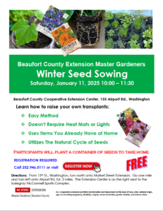 Cover photo for Winter Seed Sowing Class