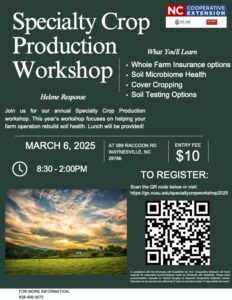 Cover photo for Specialty Crop Production Workshop: Soil Restoration