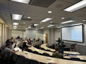 Alexandra Hammock, Delivering Lecture to Students